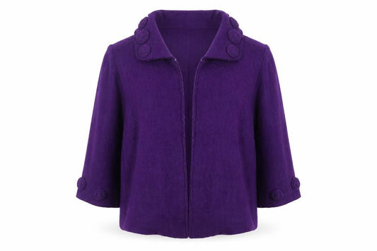 Womens UK Size XL Fenn Wright Manson Purple Cardigan Jumper