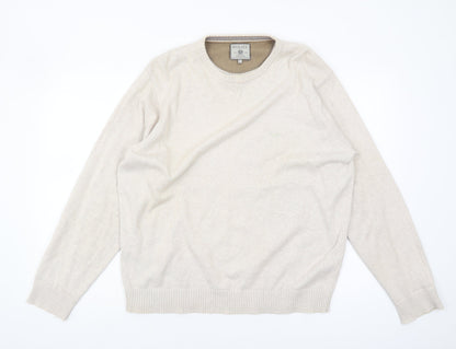 Wolsey Mens Beige Cotton Pullover Jumper Size L