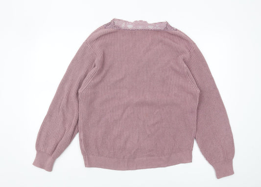 Womens UK Size XS H&M Purple Pullover Jumper