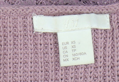 Womens UK Size XS H&M Purple Pullover Jumper