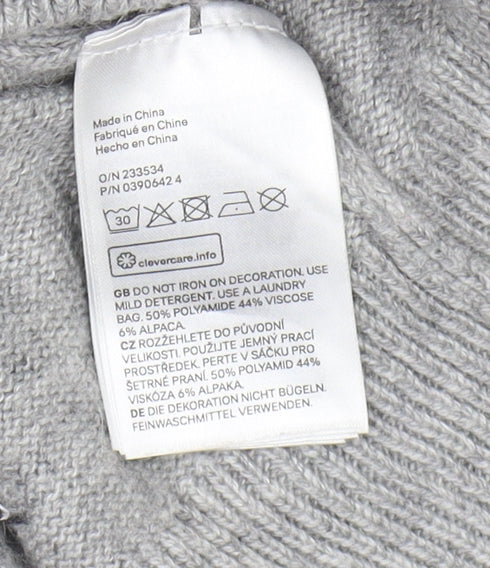 Womens UK Size XS H&M Grey Pullover Jumper