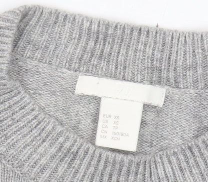 Womens UK Size XS H&M Grey Pullover Jumper