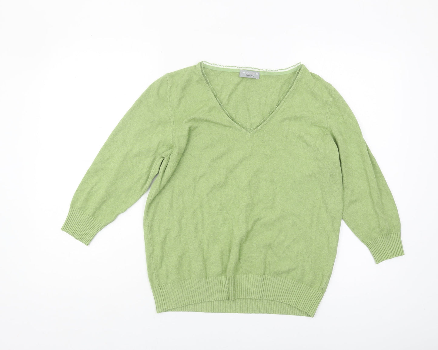 Womens UK Size 18 Per Una Green Pullover Jumper