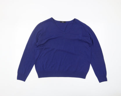 Womens UK Size 18 Marks and Spencer Blue Pullover Jumper