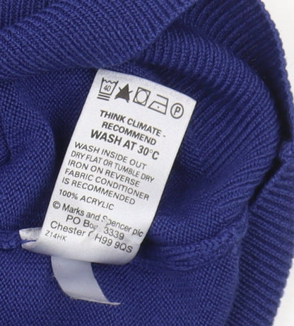 Womens UK Size 18 Marks and Spencer Blue Pullover Jumper