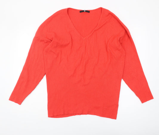 Womens UK Size 18 Very Red Pullover Jumper