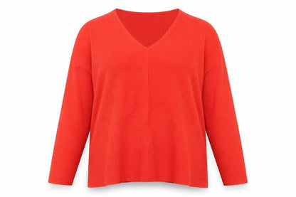 Womens UK Size 18 Very Red Pullover Jumper
