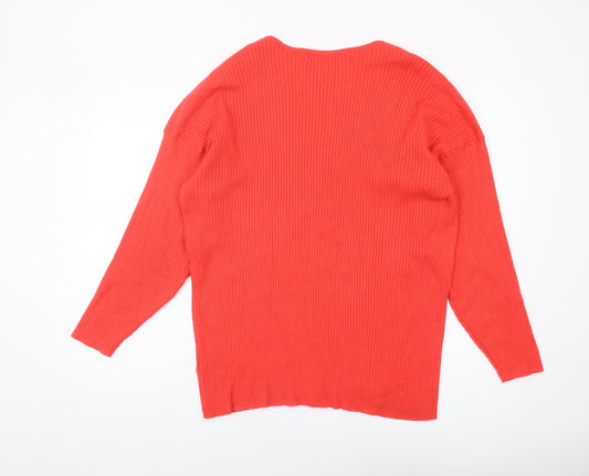 Womens UK Size 18 Very Red Pullover Jumper