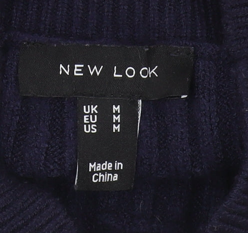 Womens UK Size M New Look Blue Pullover Jumper