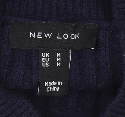 Womens UK Size M New Look Blue Pullover Jumper