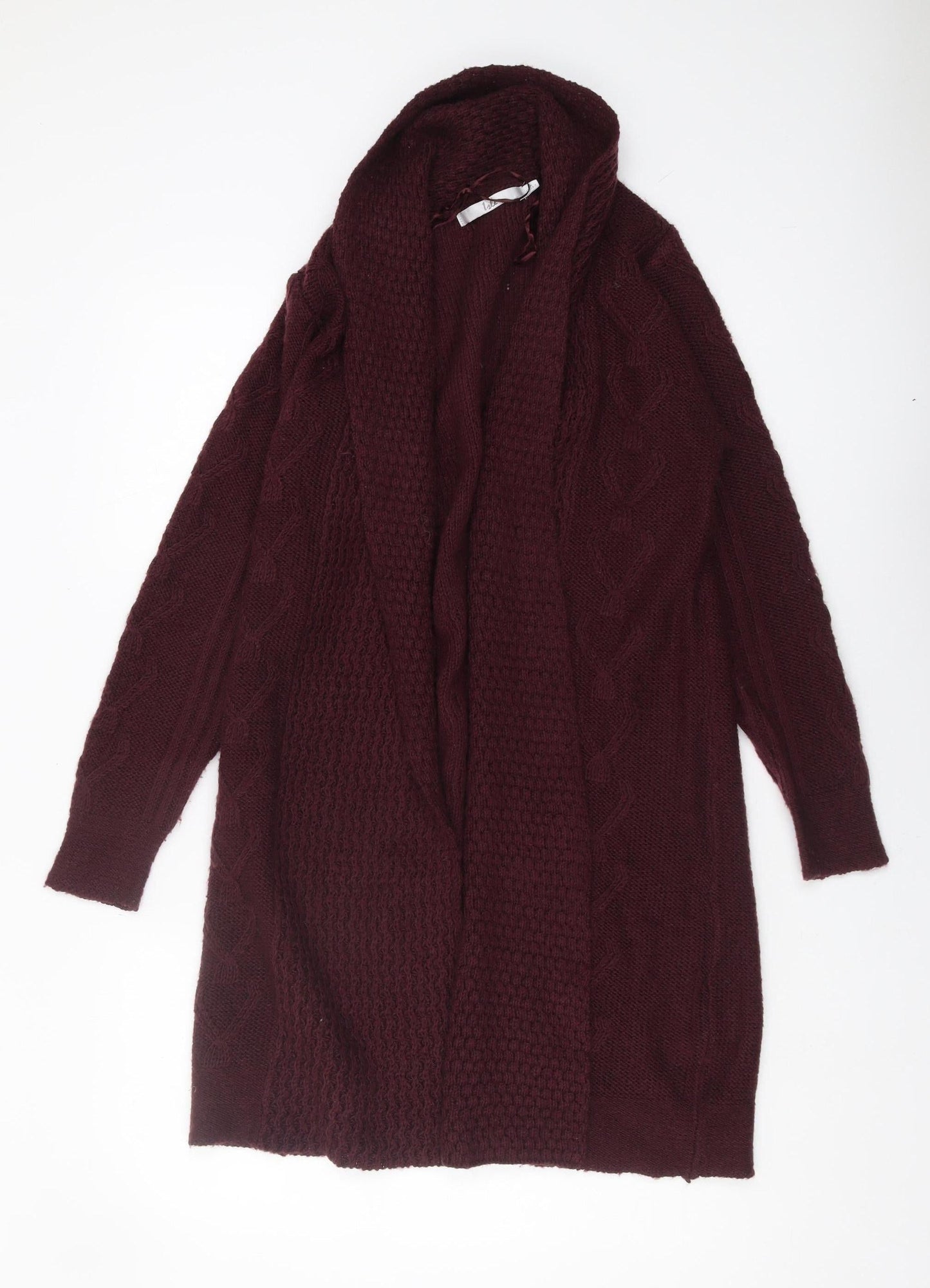 Womens UK Size S Isle Red Cardigan Jumper