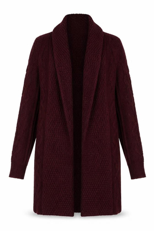 Womens UK Size S Isle Red Cardigan Jumper