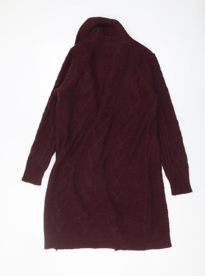 Womens UK Size S Isle Red Cardigan Jumper