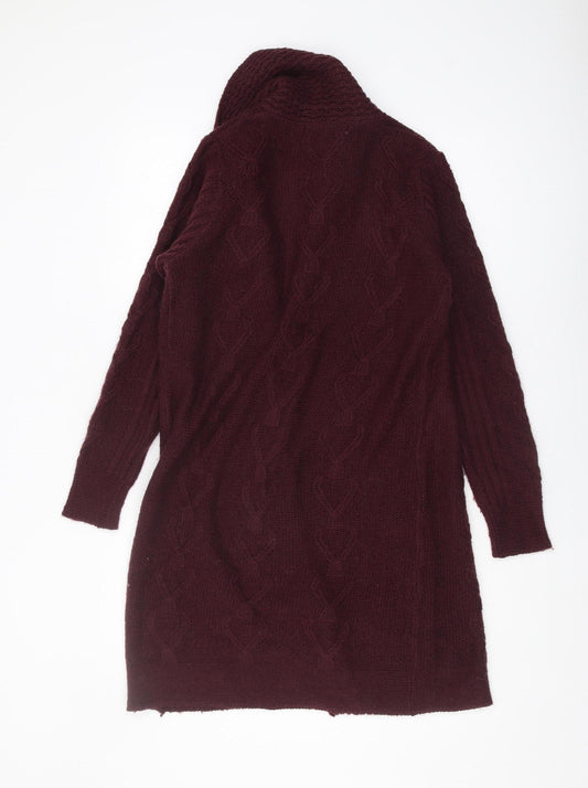 Womens UK Size S Isle Red Cardigan Jumper