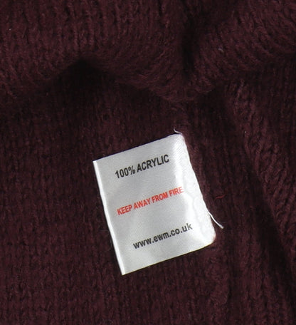 Womens UK Size S Isle Red Cardigan Jumper