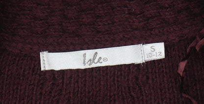 Womens UK Size S Isle Red Cardigan Jumper