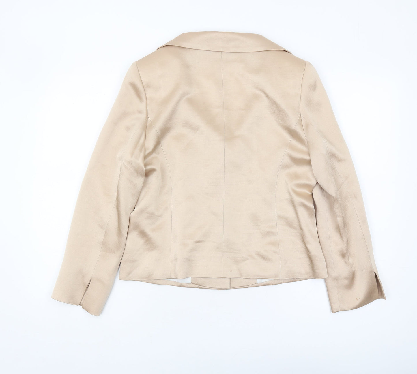 Minuet Women's Beige Suit Jacket Size 12 Classic Single-Breasted