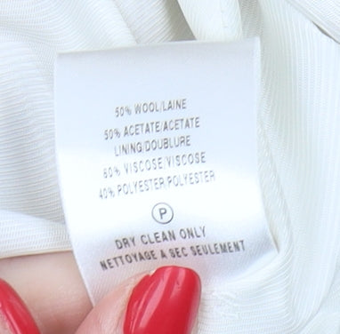 Minuet Women's Beige Suit Jacket Size 12 Classic Single-Breasted