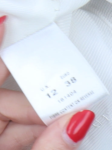 Minuet Women's Beige Suit Jacket Size 12 Classic Single-Breasted