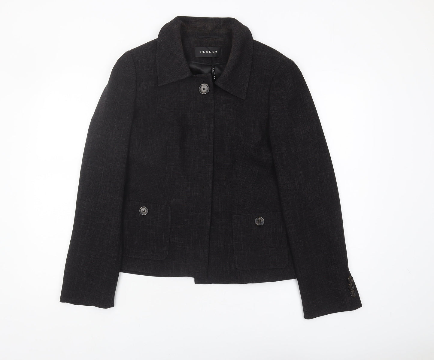 Womens UK Size 10 Planet Regular Black Blazer