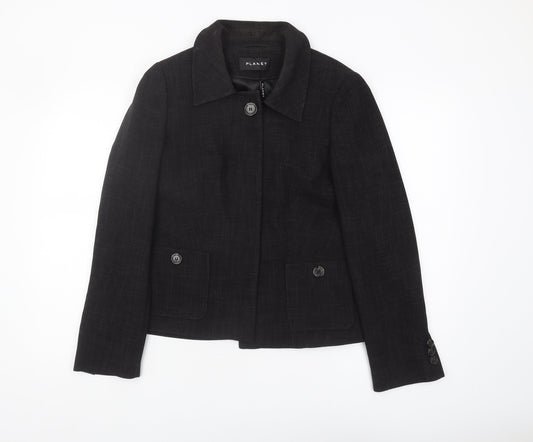 Womens UK Size 10 Planet Regular Black Blazer