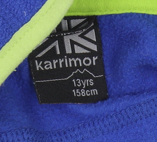 Karrimor Boys Blue Fleece Sweatshirt, 13 Years, Zip Style