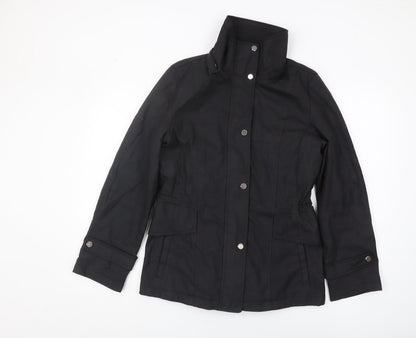 Womens UK Size S Weatherproof Black Rain Coat