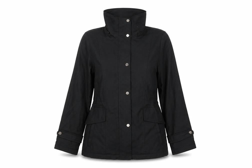 Womens UK Size S Weatherproof Black Rain Coat