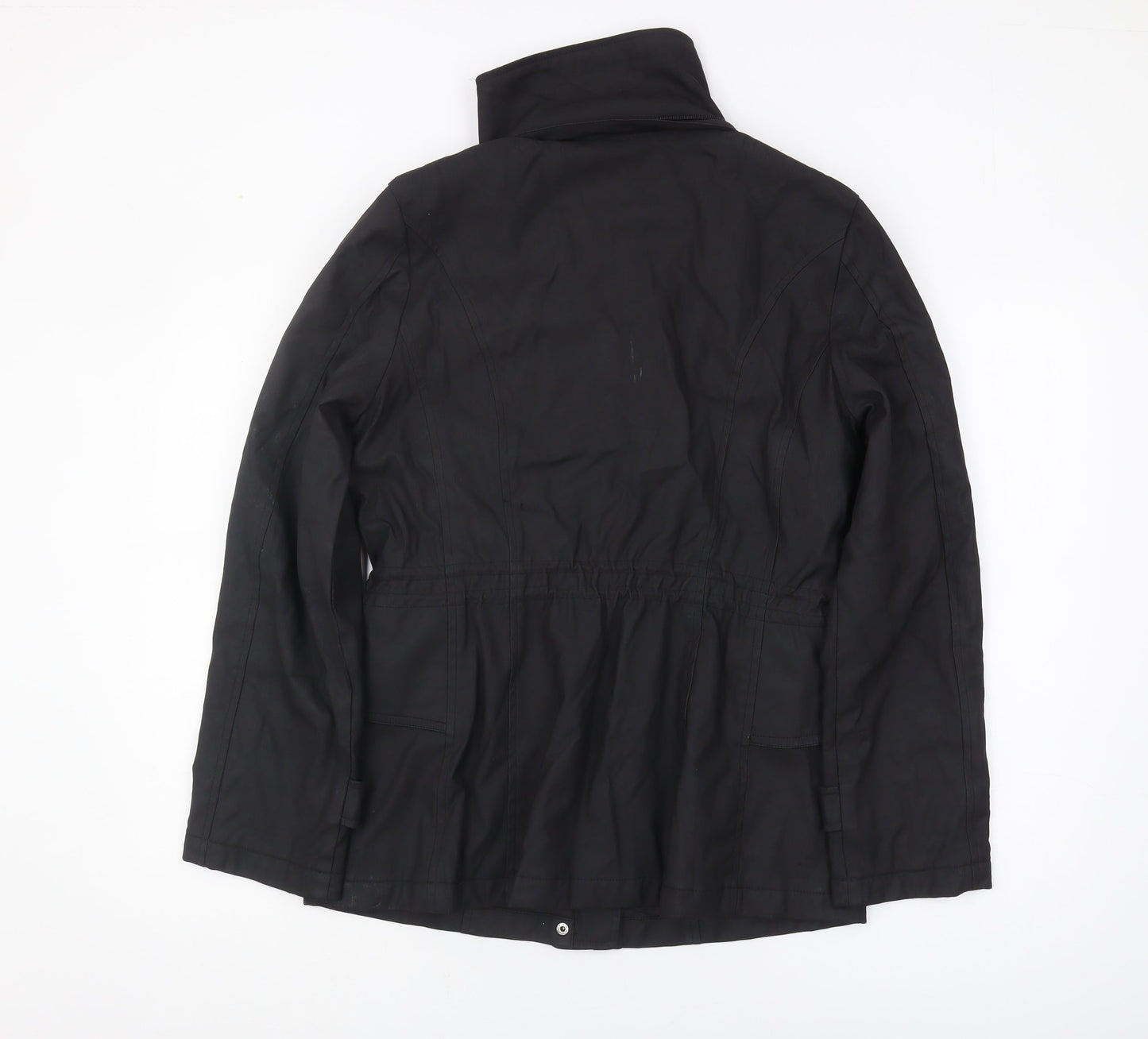 Womens UK Size S Weatherproof Black Rain Coat