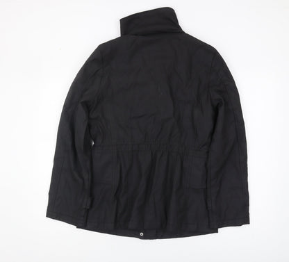 Womens UK Size S Weatherproof Black Rain Coat