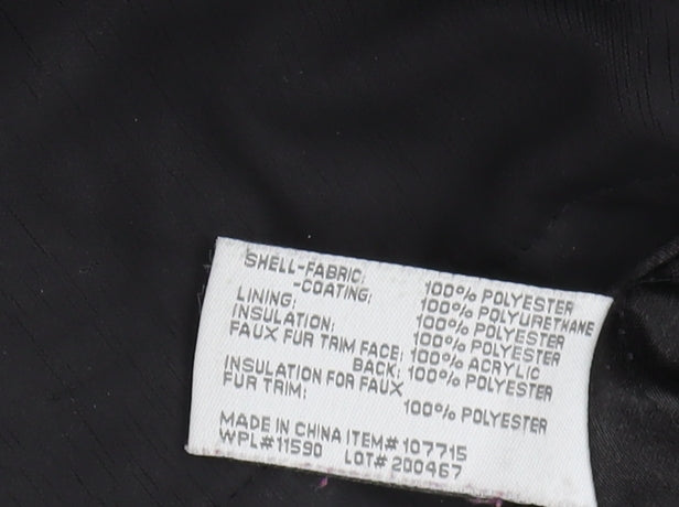 Womens UK Size S Weatherproof Black Rain Coat