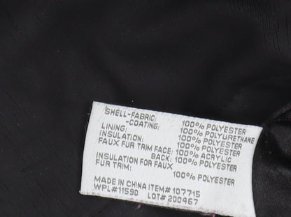 Womens UK Size S Weatherproof Black Rain Coat