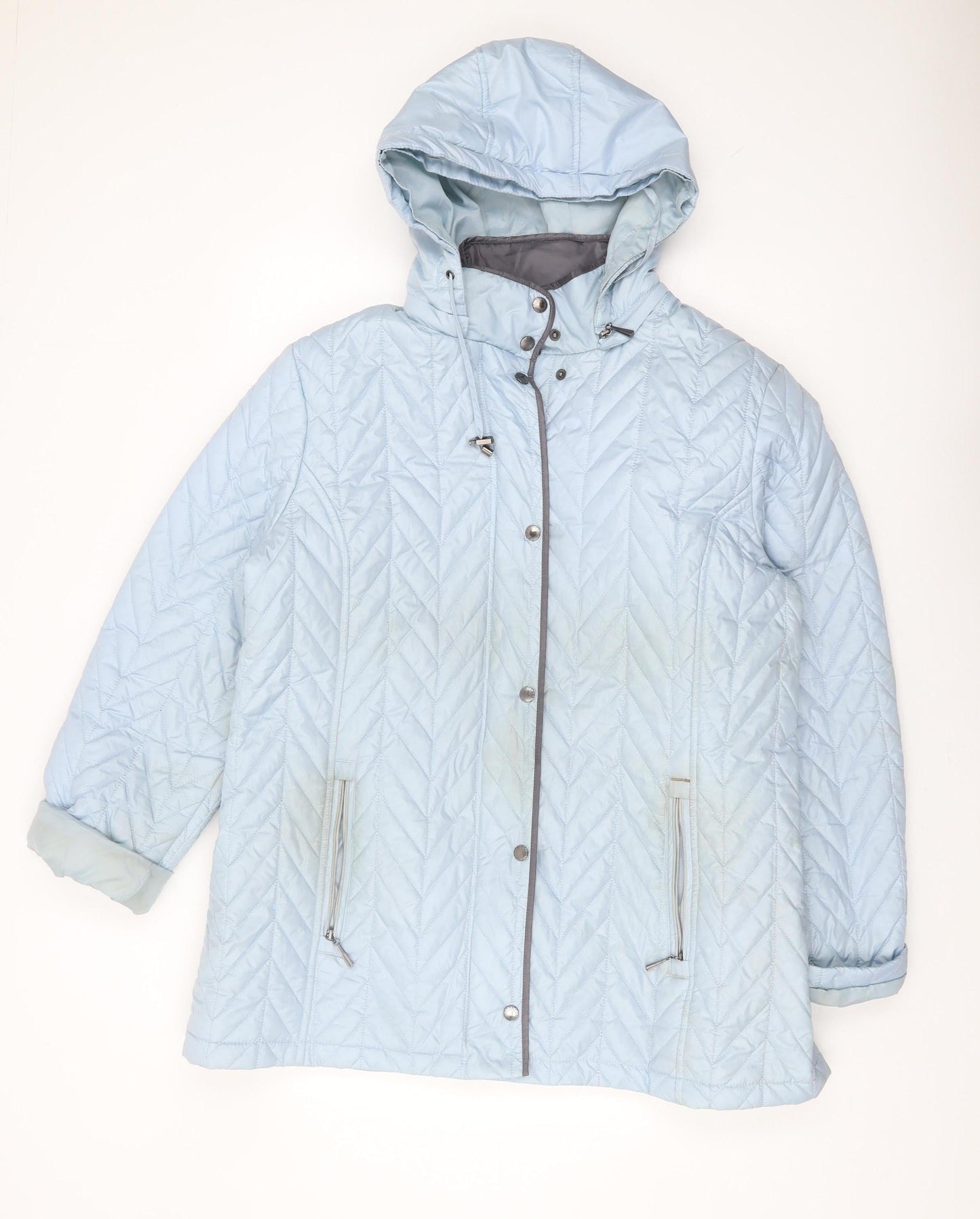 Womens UK Size XL Anna Rose Blue Quilted Coat