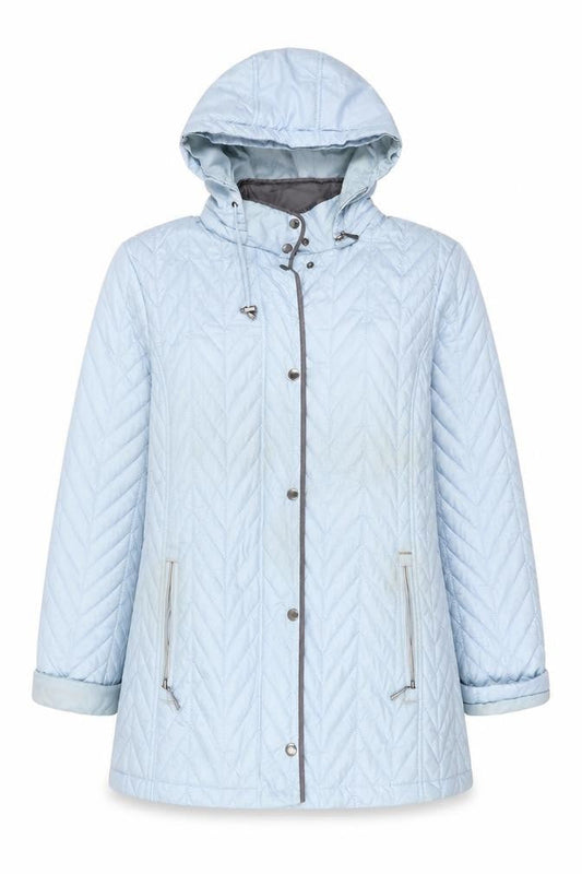 Womens UK Size XL Anna Rose Blue Quilted Coat