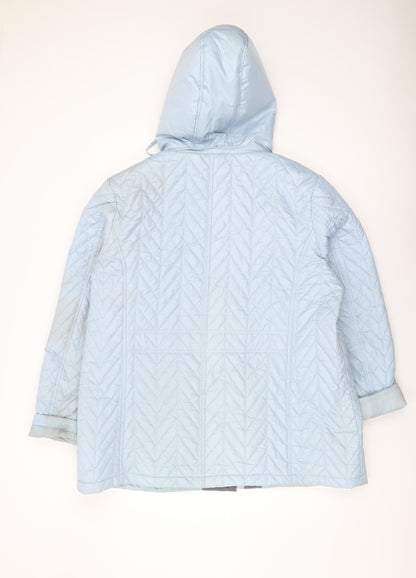 Womens UK Size XL Anna Rose Blue Quilted Coat
