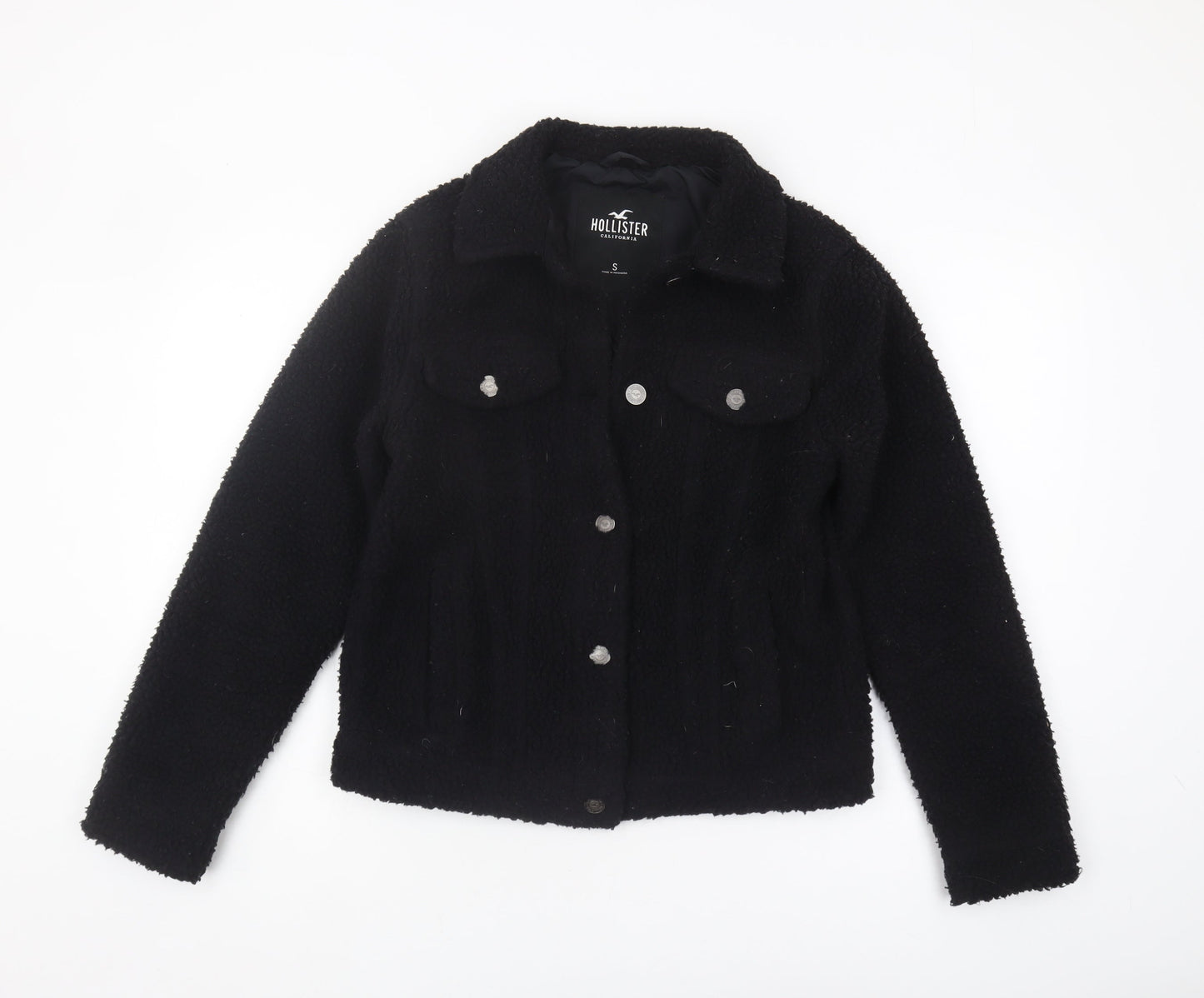Womens UK Size S Hollister Black Basic Jacket