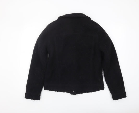 Womens UK Size S Hollister Black Basic Jacket