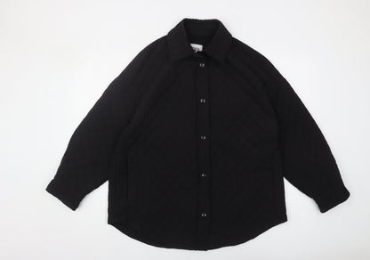 Zara Men's Black Quilted Jacket M - Casual Style