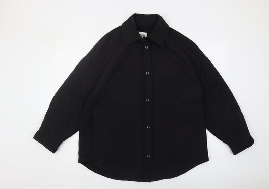 Zara Men's Black Quilted Jacket M - Casual Style