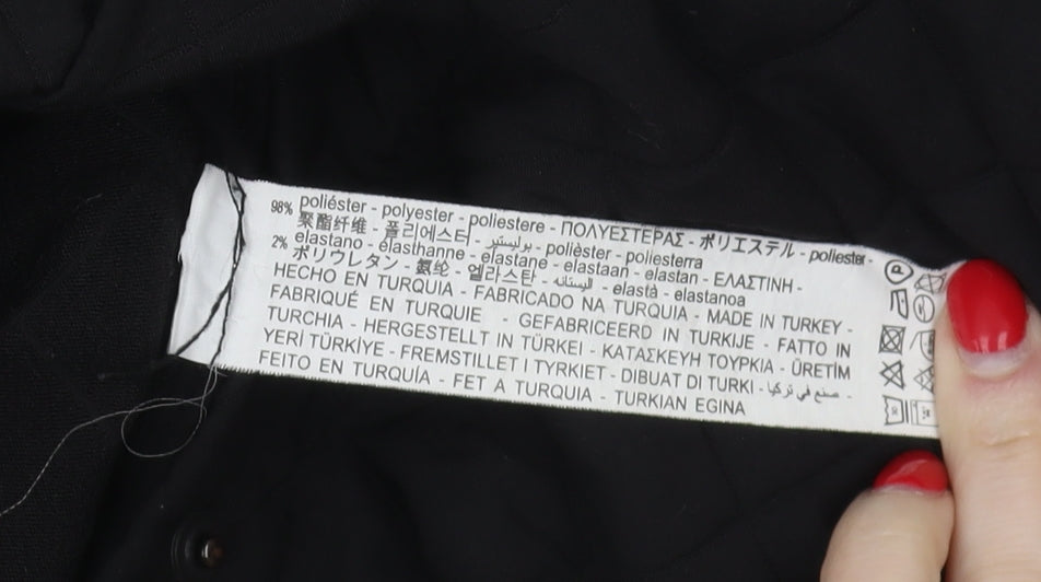 Zara Men's Black Quilted Jacket M - Casual Style