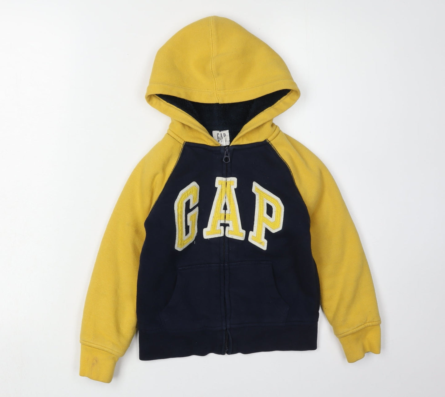 GAP Boys Yellow & Black Full Zip Hoodie 4-5 Years