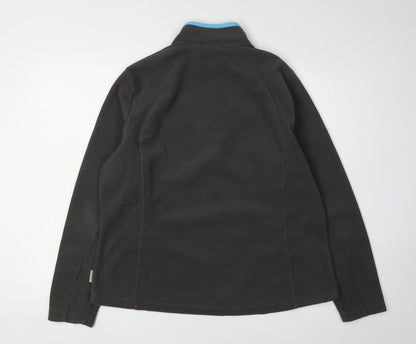 Unisex Adults UK Size XL Quechua Black 1/4 Zip Sweatshirt
