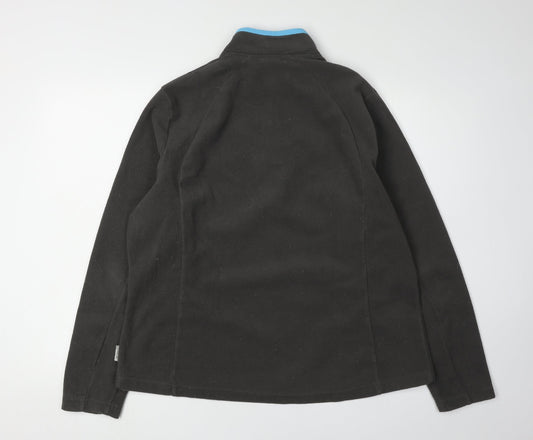 Unisex Adults UK Size XL Quechua Black 1/4 Zip Sweatshirt
