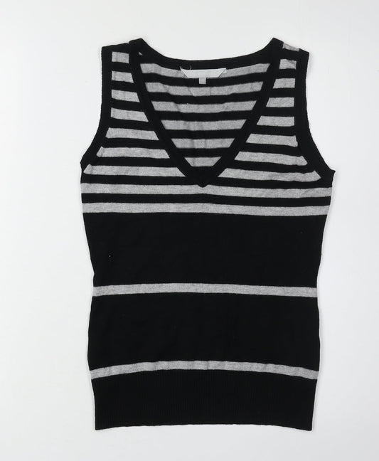 Womens UK Size 10 Red Herring Black Vest Jumper