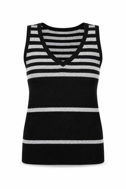 Womens UK Size 10 Red Herring Black Vest Jumper