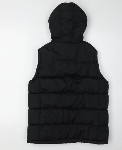 Lee Cooper Boys' Black Hooded Gilet 13 Years