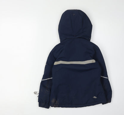 Trespass Girls Blue Rain Coat Jacket, 2-3 Years, Waterproof