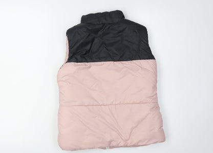 Tokyo Laundry Girls Pink Black Puffer Jacket 9-10 Years