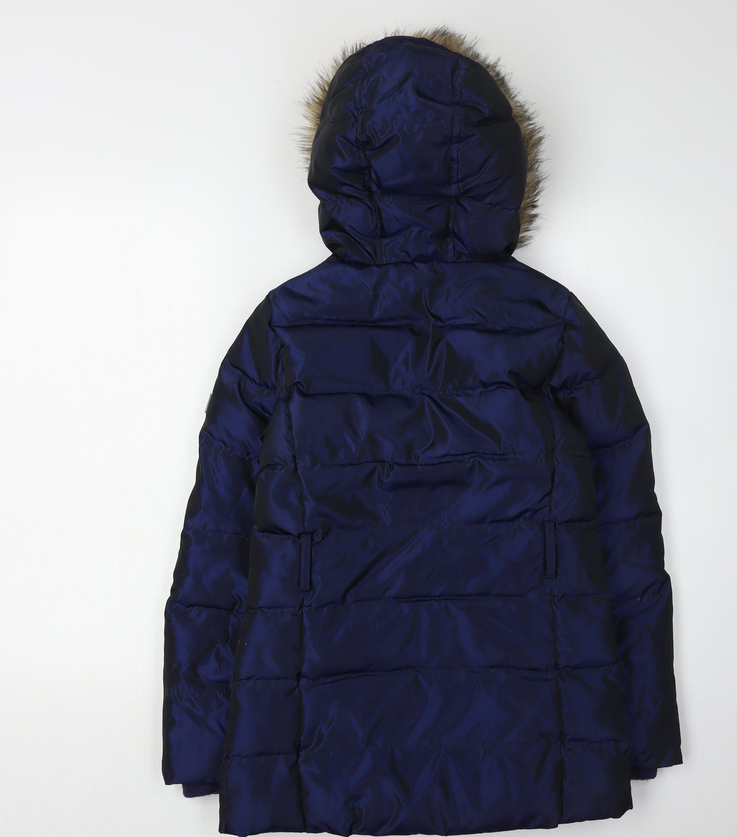 Gap Girls Blue Puffer Jacket 11 Years Winter Hooded