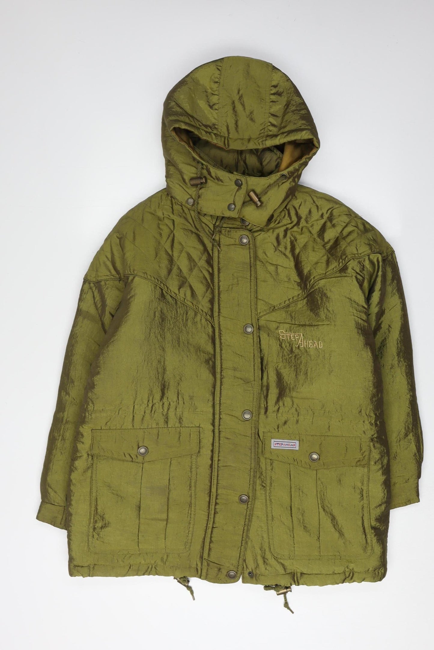 Step Ahead Girls Green Puffer Jacket, Hooded, 12-13 Years